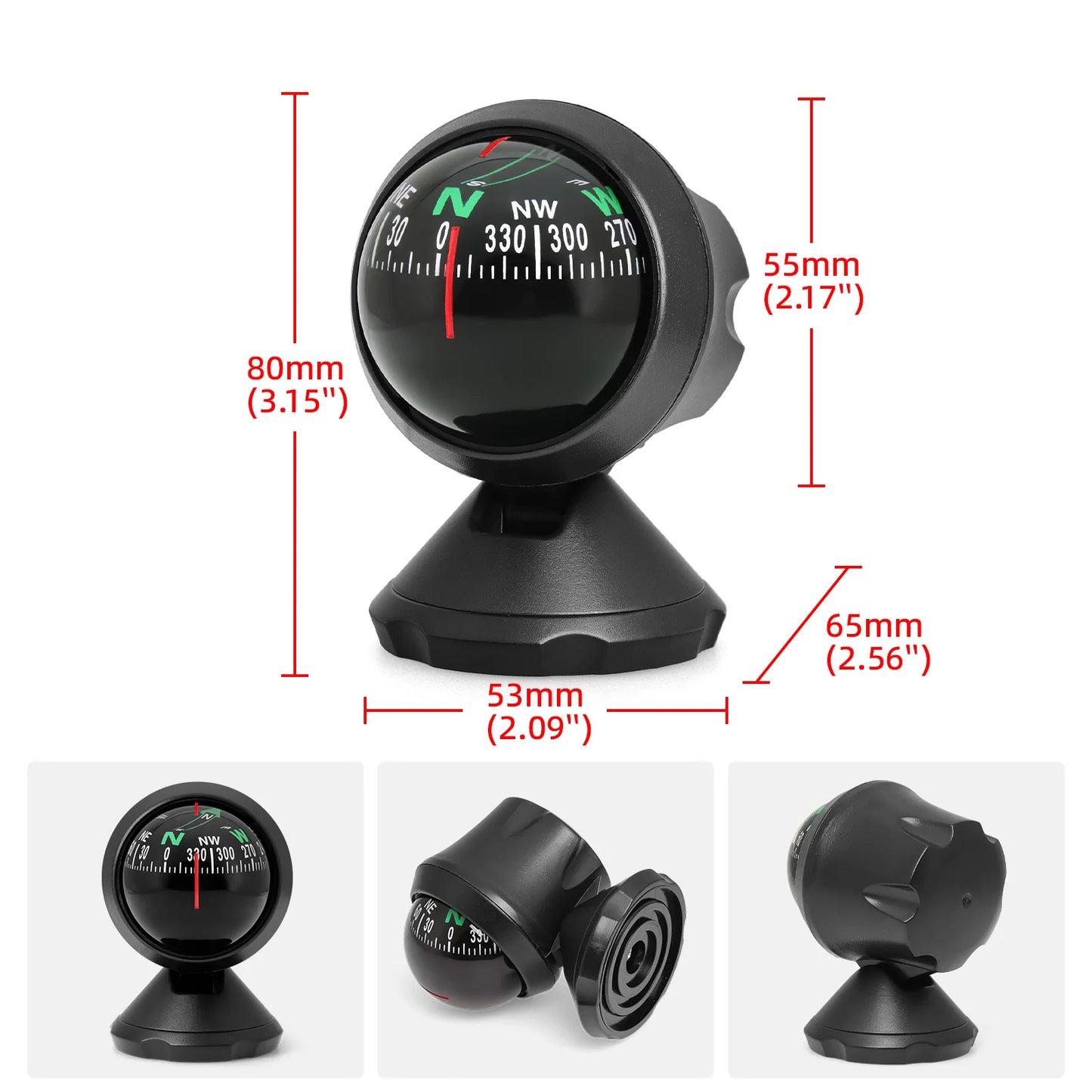 Multifunctional Compass Portable Compact Navigation Device Universal Outdoor High Precision Compass For Car Boat Moto Bicycle