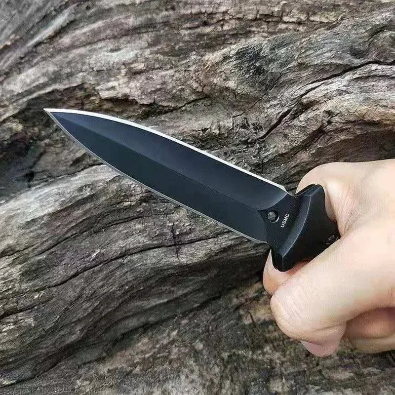 Wilderness Camping Outdoor survival knife Self-defense Tactical Fighting Knife High hardness sharp K-sheath pocket straight knif