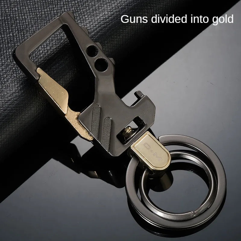 Multifunctional Men's key Chain Metal Waist Belt Clip Anti-lost Buckle Key ring Accessories Car keychain Bottle Opener Pendant