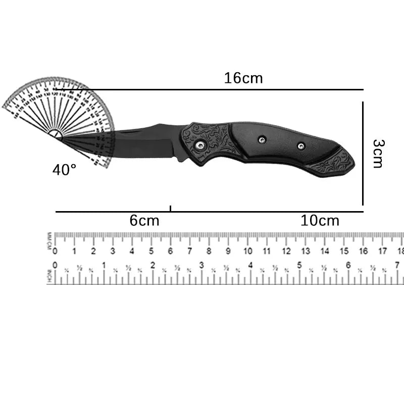 Portable Outdoor Folding Knife for Camping, Mini Household Stainless Steel Fruit Knife, Letter Opener Folding Knife