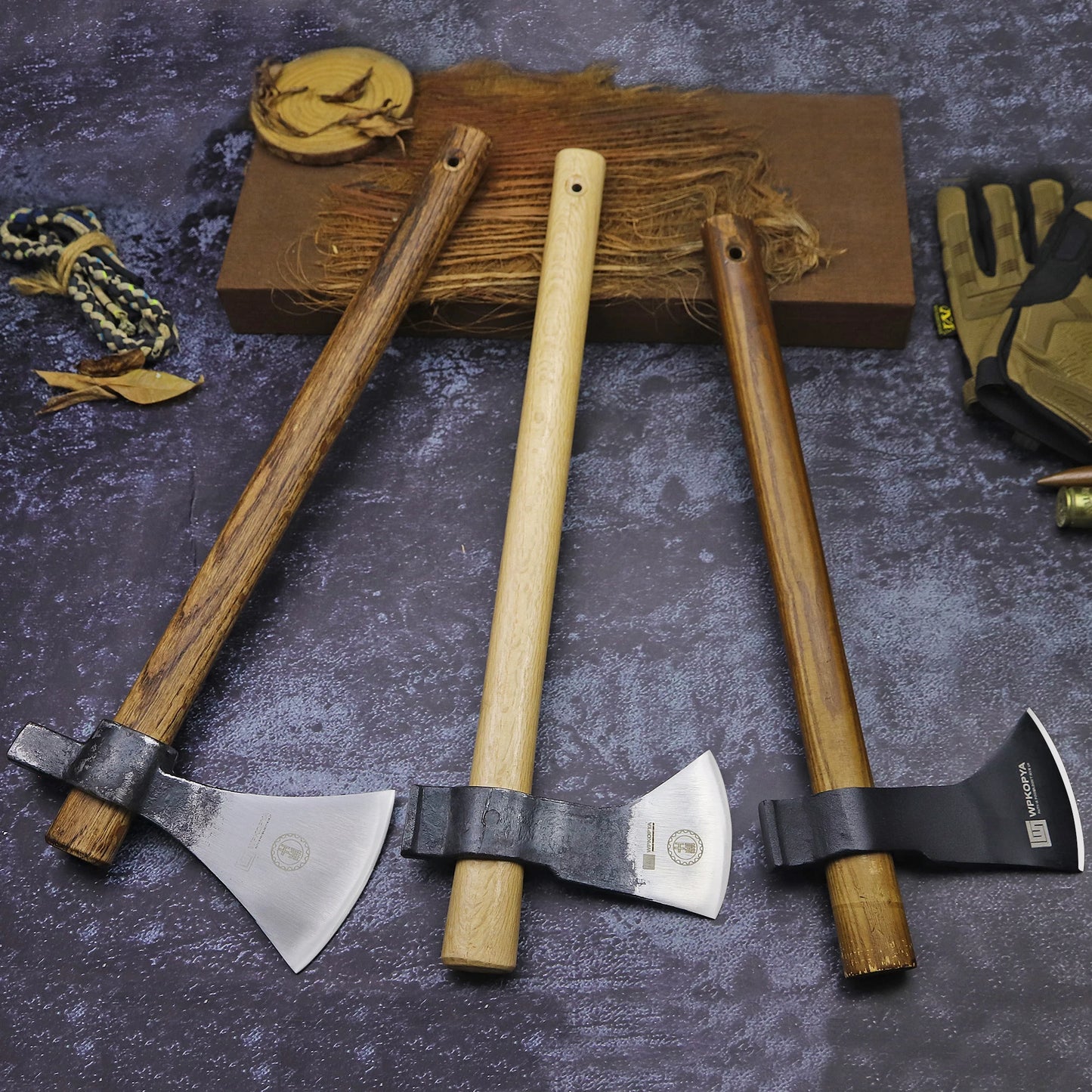 BA-KOR&WPKOPYA manufactures multi-purpose outdoor jungle survival axes, removable high-carbon steel logging axes