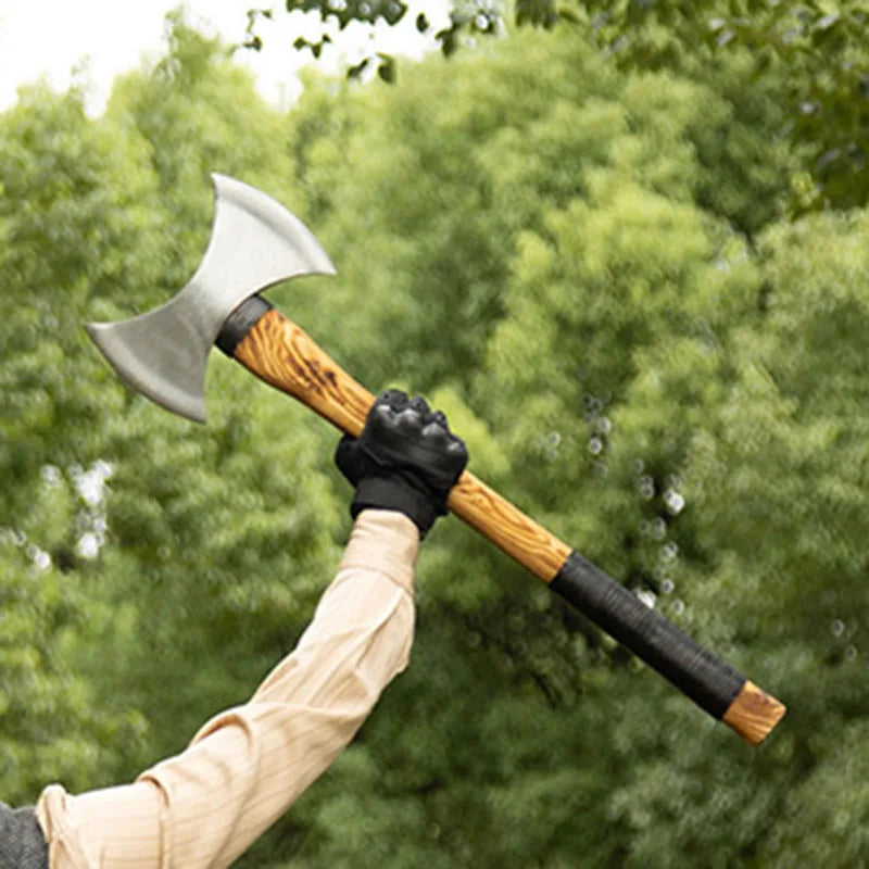 Double Edged Axe Outdoor Camping Survival Axes Woodworking Cut Firewood Hand Axe Multifunctional Fire Rescue Forging Axes