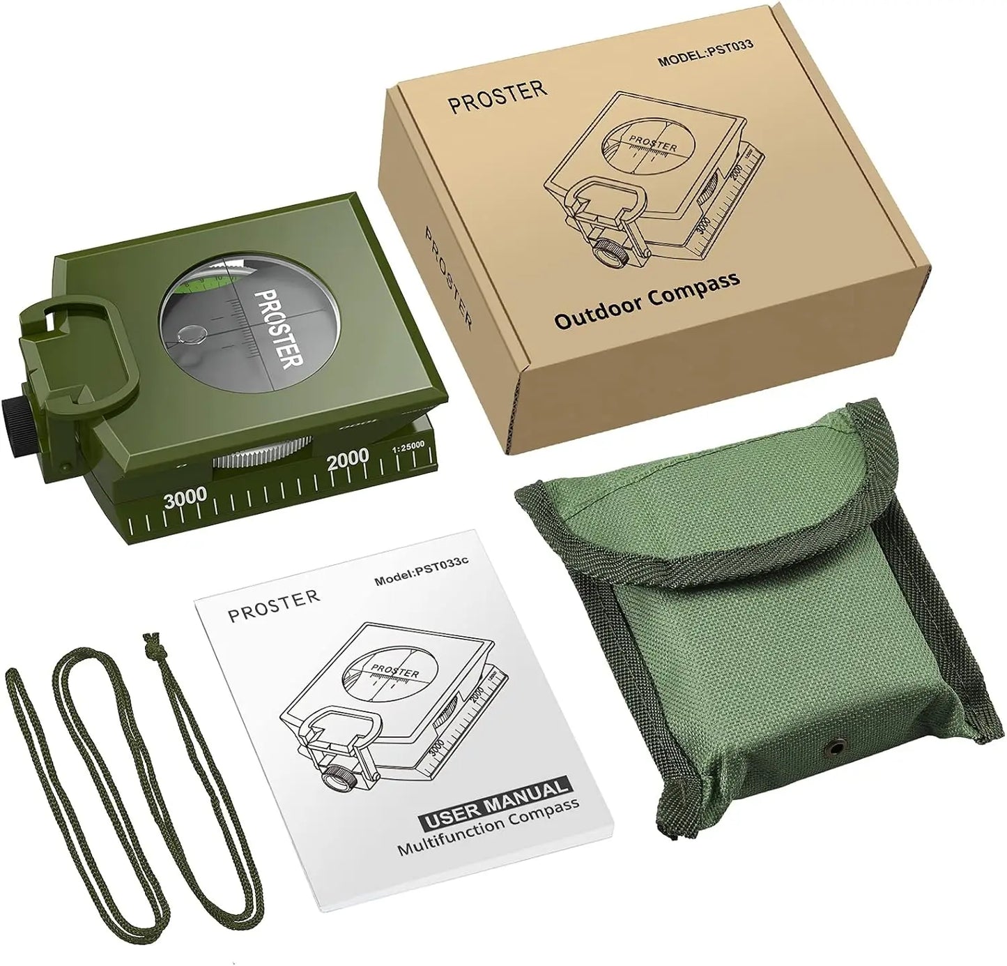 Outdoor Survival Compass High Precision Professional Metal Sight Compass Luminous for Outdoor Hiking Climbing Exploring Geology