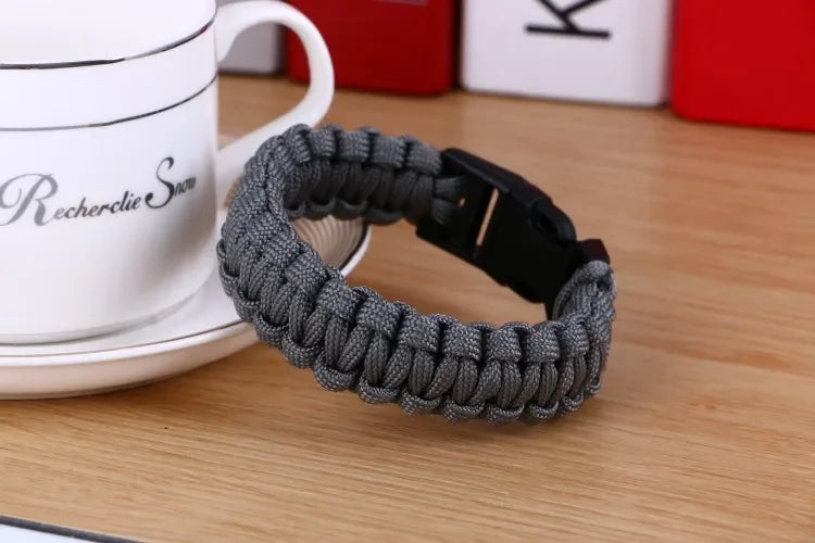 Men's New Outdoor Survival Paracord Bracelet For Men Camping Hiking Buckle Wristband Women Rope Bracelete Male Jewelry Gift