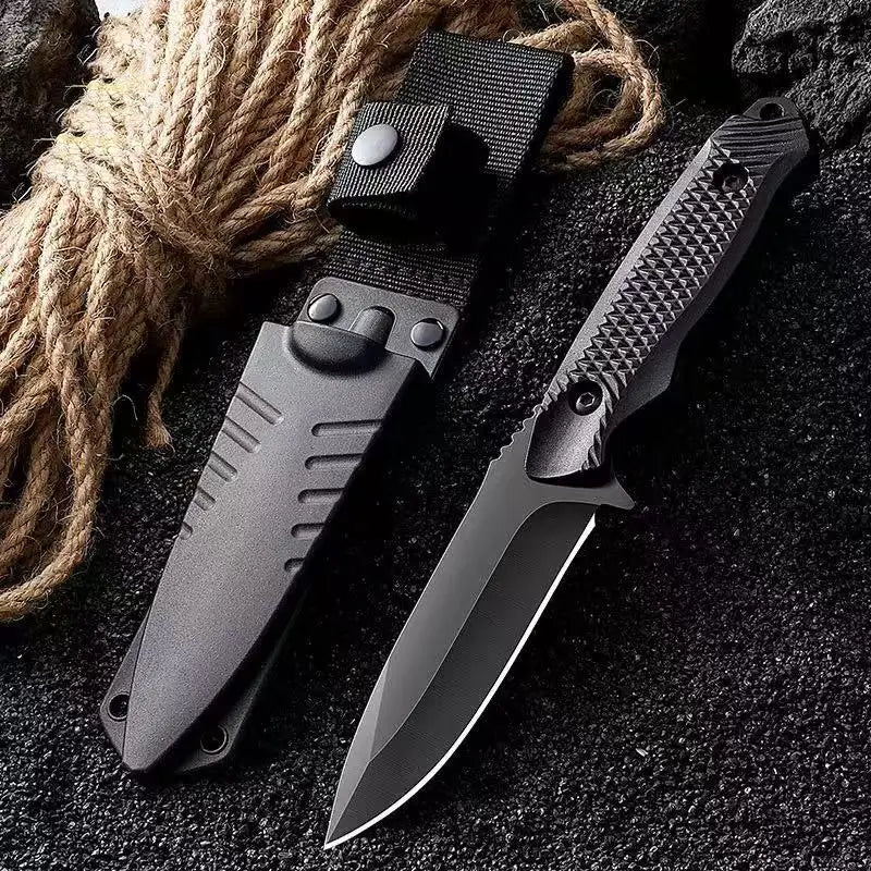 Outdoor Tactical Knife Personal Defense Sharp Diving Utility Knife High Hardness Integrated Dragon Bone Design Survival Tool