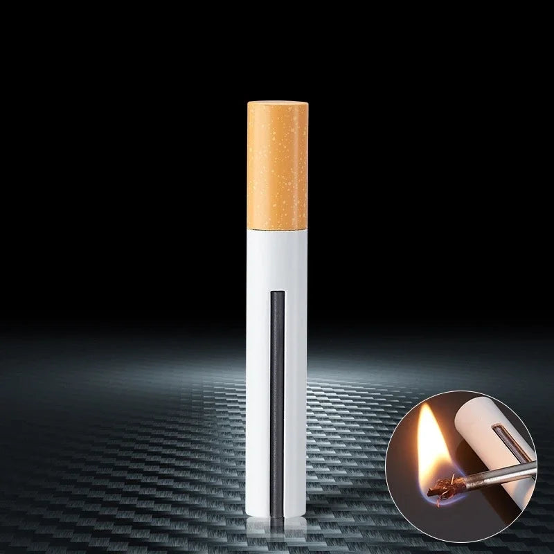 Match Lighter Creative Keychain Pendant Style Metal Waterproof Essential Outdoor Survival Igniter  Gadgets for Men