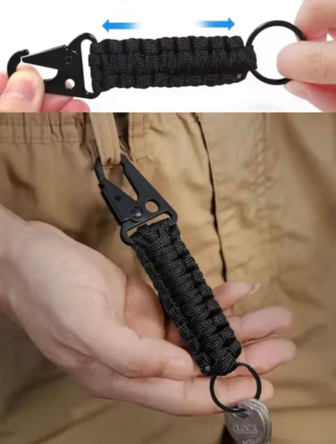 1/20PCS Outdoor Multi-Functional Bracelet Backpack Keychain Handwoven Sports Paracord Wrist Strap Hiking Camping Equipment