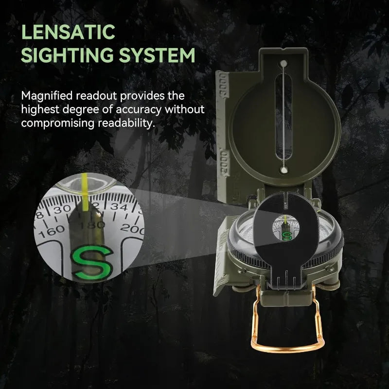 Multi-functional Military Aiming Navigation Compass, Wilderness Children's Survival Compass, Waterproof Magnetic Equipment