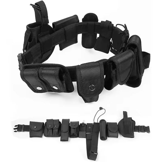 Tactical Waist Belt Training Duty Security Equipment Set Multifunctional Nylon Waterproof Waist Bag Ten Piece Set Accessories