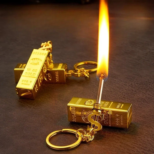 Match Lighter Creative Keychain Pendant Style Metal Waterproof Essential Outdoor Survival Igniter  Gadgets for Men