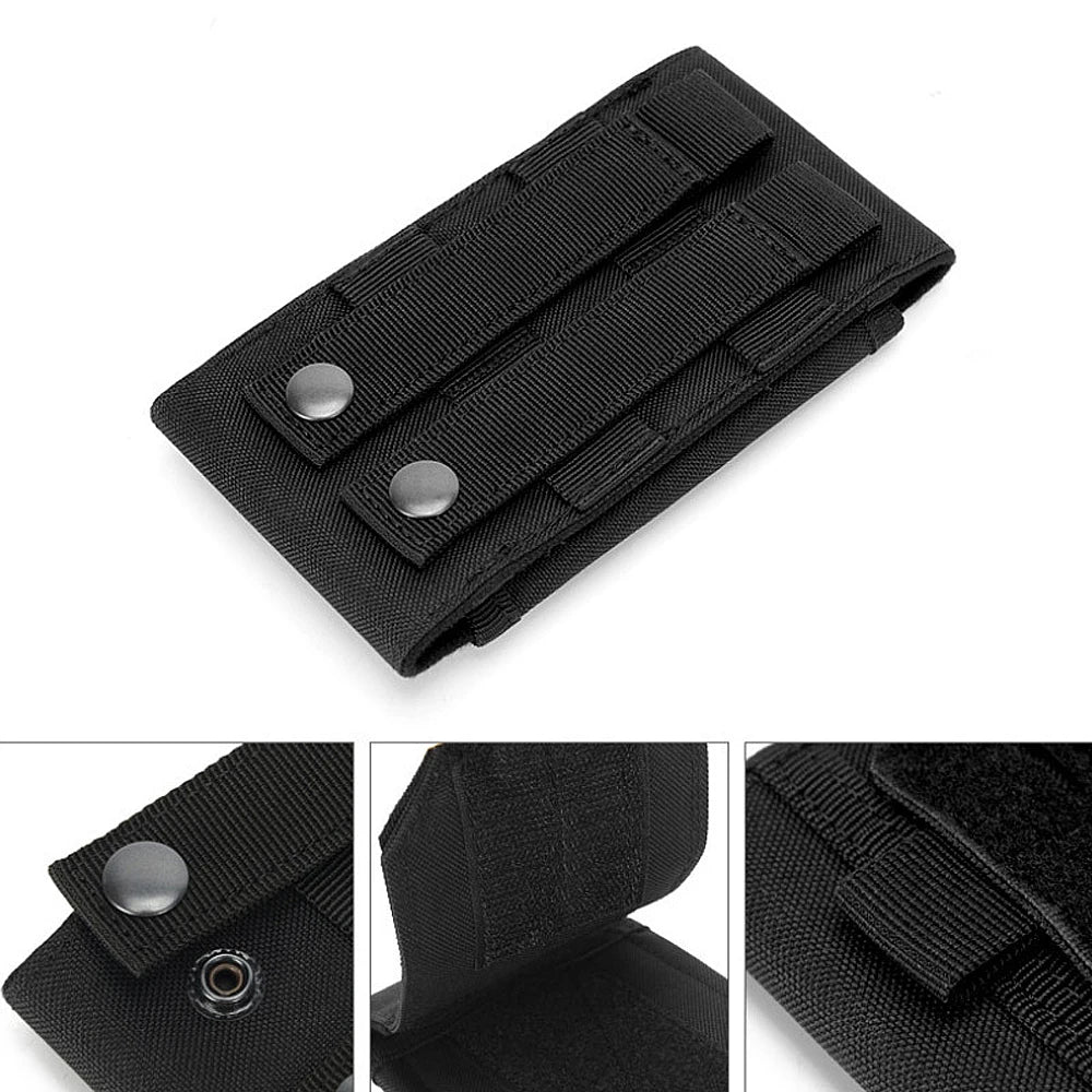 Tactical Phone Pouch Military Nylon Belt Holster Case for Outdoor Sports Camping Hiking Durable Shockproof Phone Bag for Phone