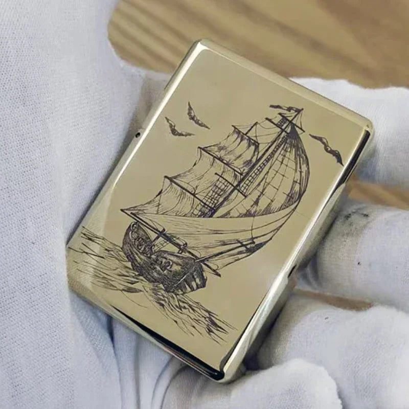 Zorro 912 Retro High End Waterproof Heavy duty Kerosine Lighter 3/5 Hinge Metal Petrol Lighter Men's Gift 150G