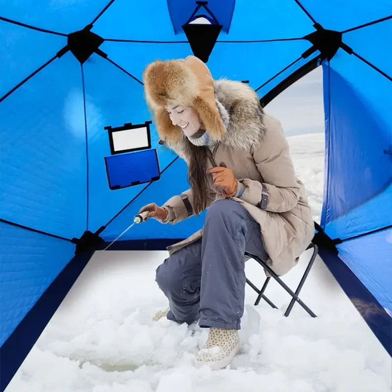YOUSKY  Tents Outdoor Camping 3-4 Person Oxford Snow Tent Pop Up Travel Tent Ice Fishing Tents