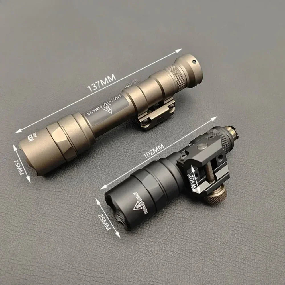 M300B M600B Tactical LED Strobe Flashlight Weapon Gun Light Fit MLOK 20MM Rail Scout Light with Switch for Outdoor Hunting