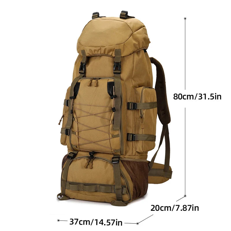 Tactical Climbing Backpack Large Capacity Travel Bag Outdoor Shoulder Camping Hiking Rucksack Men Women Mountaineering Backpack