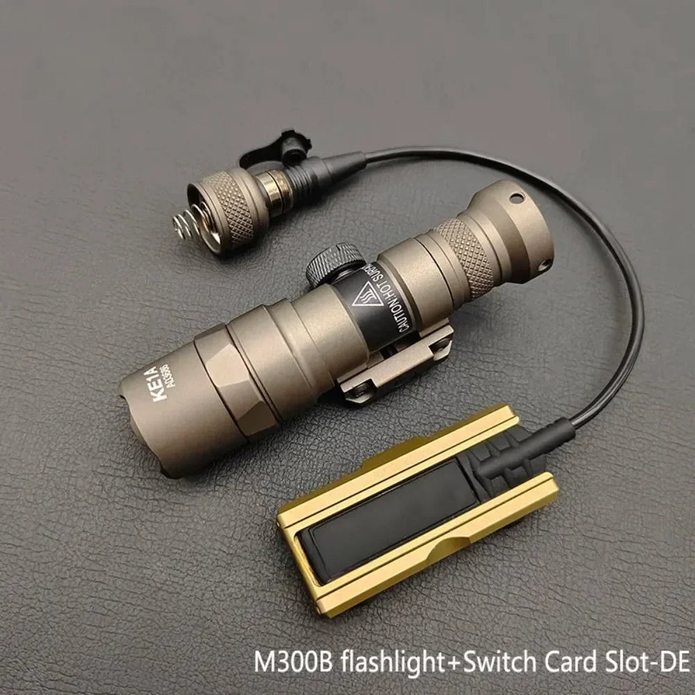M300B M600B Tactical LED Strobe Flashlight Weapon Gun Light Fit MLOK 20MM Rail Scout Light with Switch for Outdoor Hunting