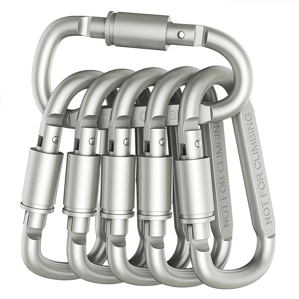 2-6PCS Carabiner Set For Key Camping Survival EDC Outdoor Keychain Clip  Alloy Aluminum Tactical Caribiner Hook Karabiners