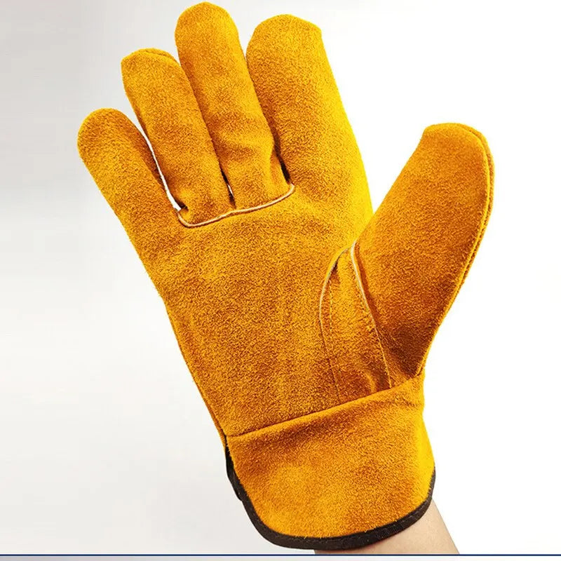Men Work Gloves Soft Cowhide Driver Hunting Driving Farm Garden Welding Security Protection Safety Mechanic work glovers Glove