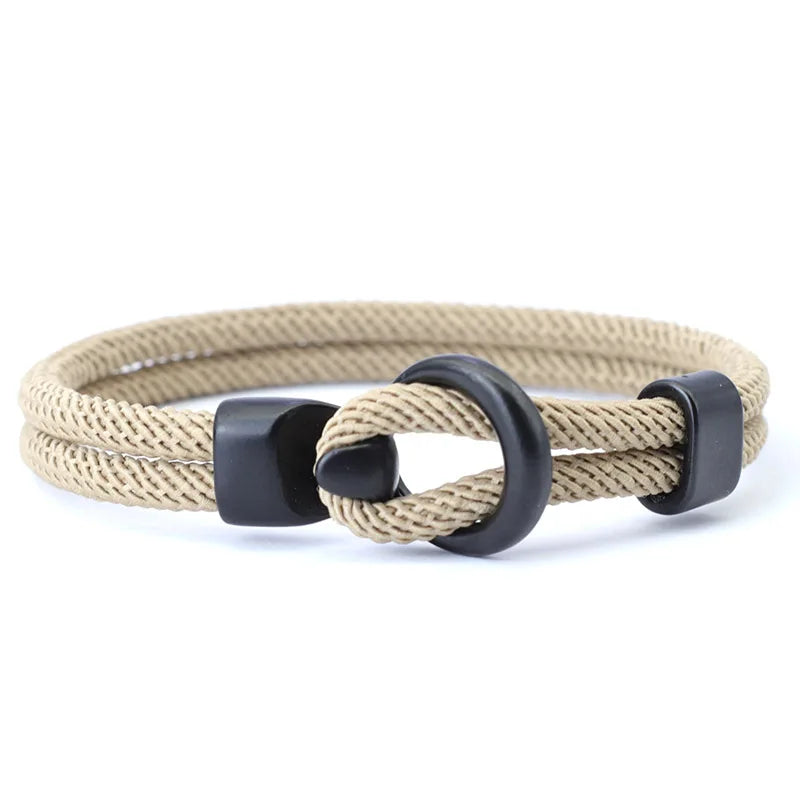 Novel Grade A Rope Bracelet Men Double Layer Outdoor Camping Braclet Homme Accessories Survival Paracord Braslet Gift For Him