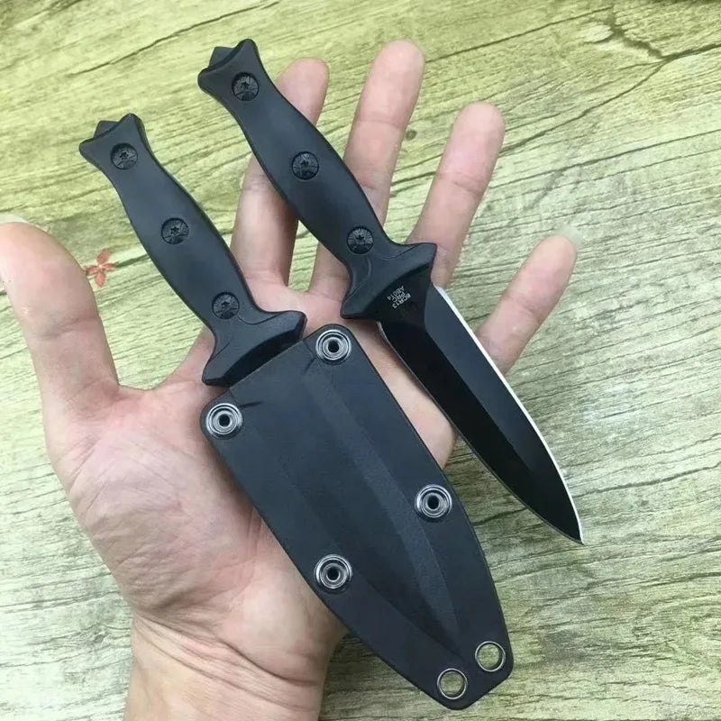 Wilderness Camping Outdoor survival knife Self-defense Tactical Fighting Knife High hardness sharp K-sheath pocket straight knif