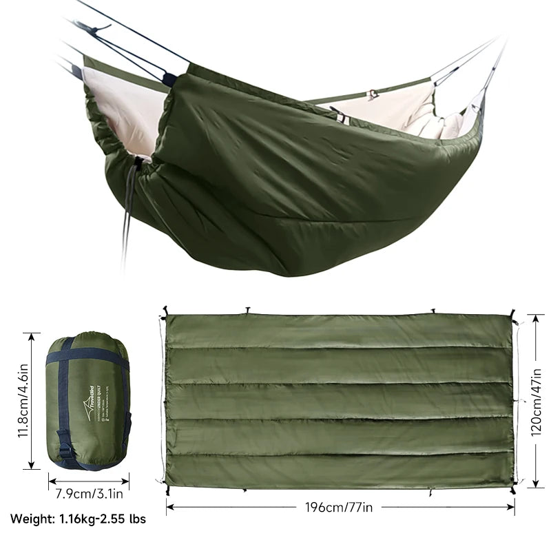 Hammock Underquilt for Camping Hammock, Warm Insulation Ultralight 4 Season Under Quilt for Hammocks,Hiking, Backpacking