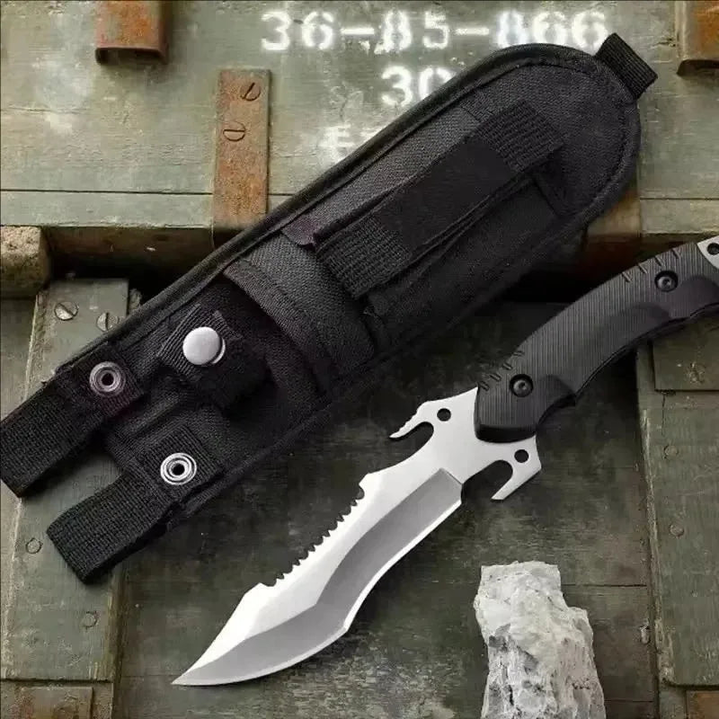 Portable High Hardness Survival Knife Straight Outdoor Tool Pocket Military Hunting Tactics Knife