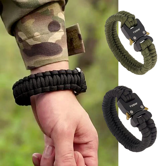 Outdoor survival multi-functional bracelet, woven seven-core umbrella rope, outdoor emergency tool, cobra buckle bracelet