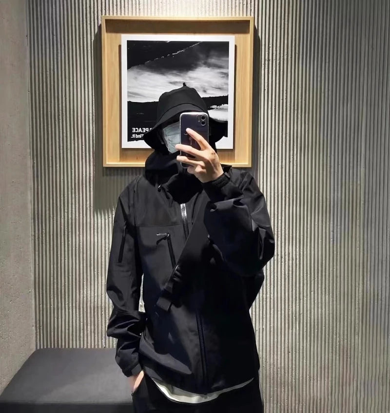 ARC SV Embroidery Bird Logo Three Layer Mens Womens Camping Coat Outdoor Waterproof Windbreaker Hiking Ski Jackets Unisex