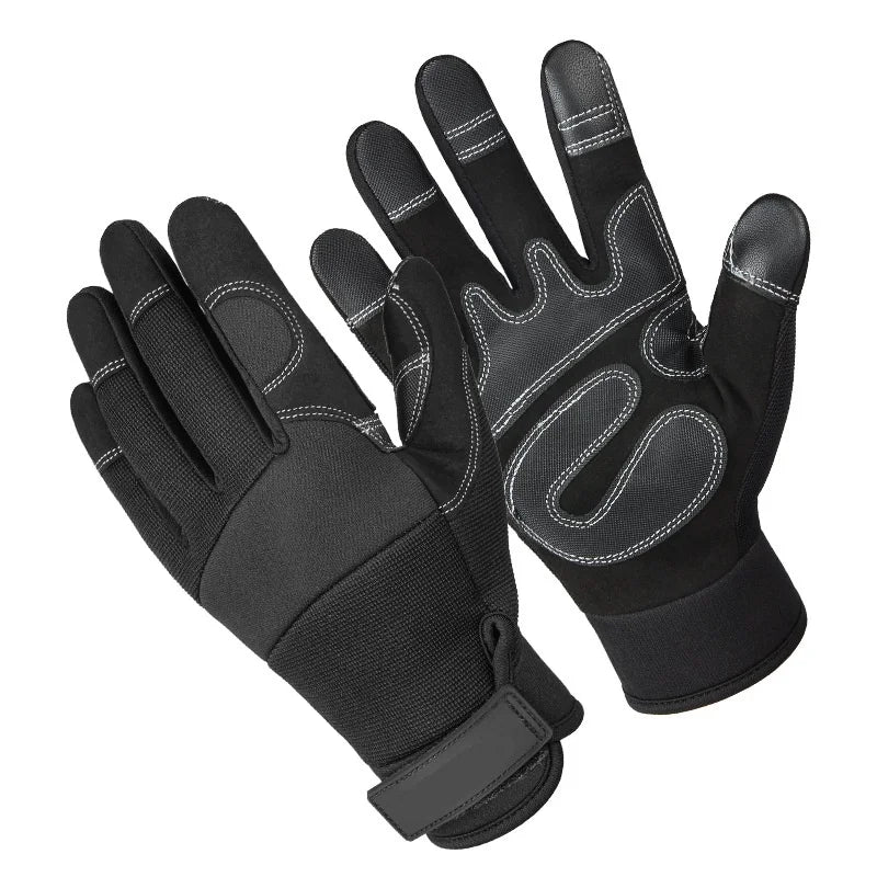 Outdoor Gloves Sports Full Finger Cowhide Rock Climbing Downhill Hiking Anti Slip Wear Resistant Ride Gloves