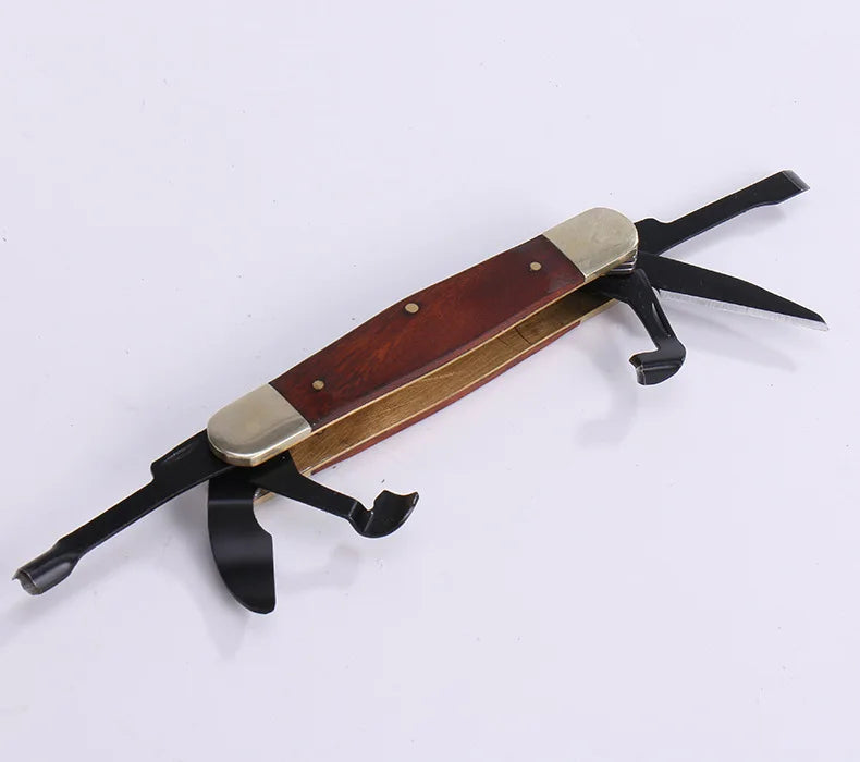 6 in 1 Multi-purpose Portable Folding Pocket Cutter Wood & SK5 Steel Portable Gift Cutting Tool For Camping Home Furnishing