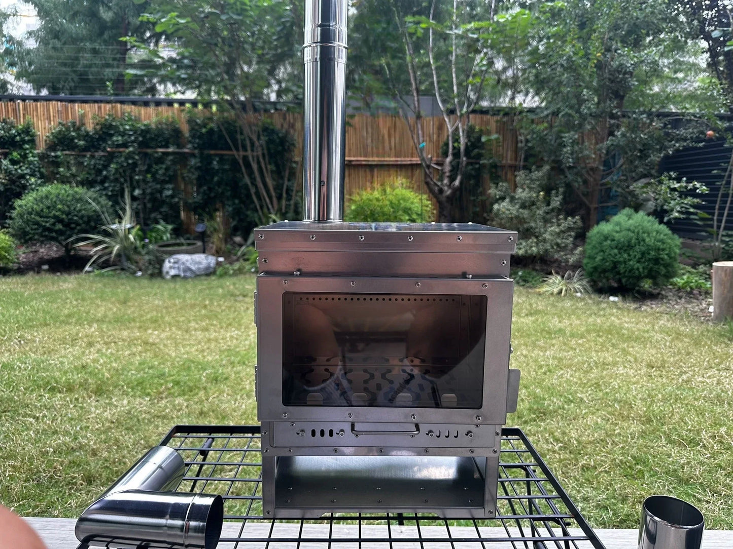 Stainless Steel Smokeless Fireplace Multifunctional Tent Firewood Stove Camping Firewood Stove Portable Heating Stove