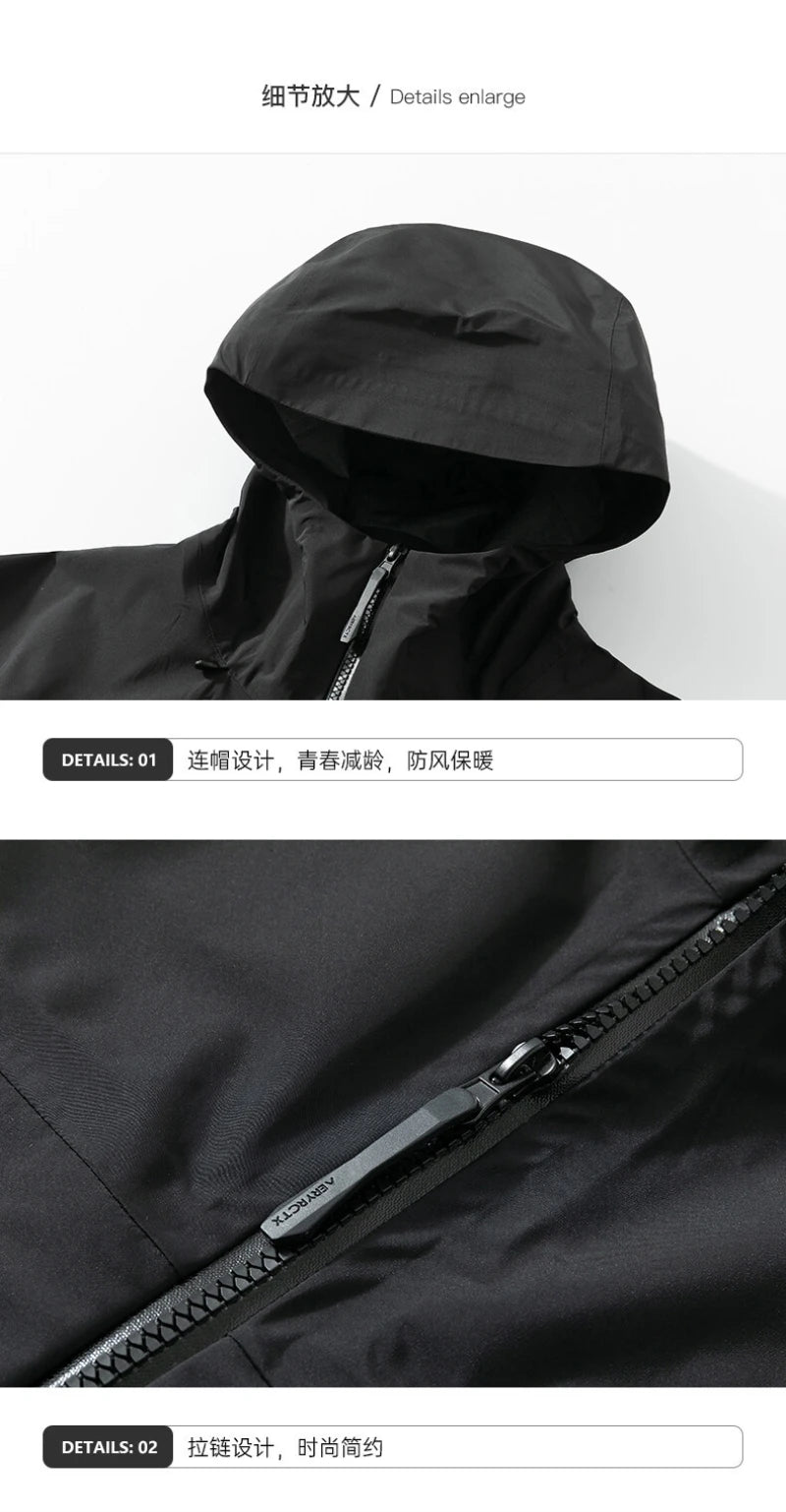 ARC SV Embroidery Bird Logo Three Layer Mens Womens Camping Coat Outdoor Waterproof Windbreaker Hiking Ski Jackets Unisex