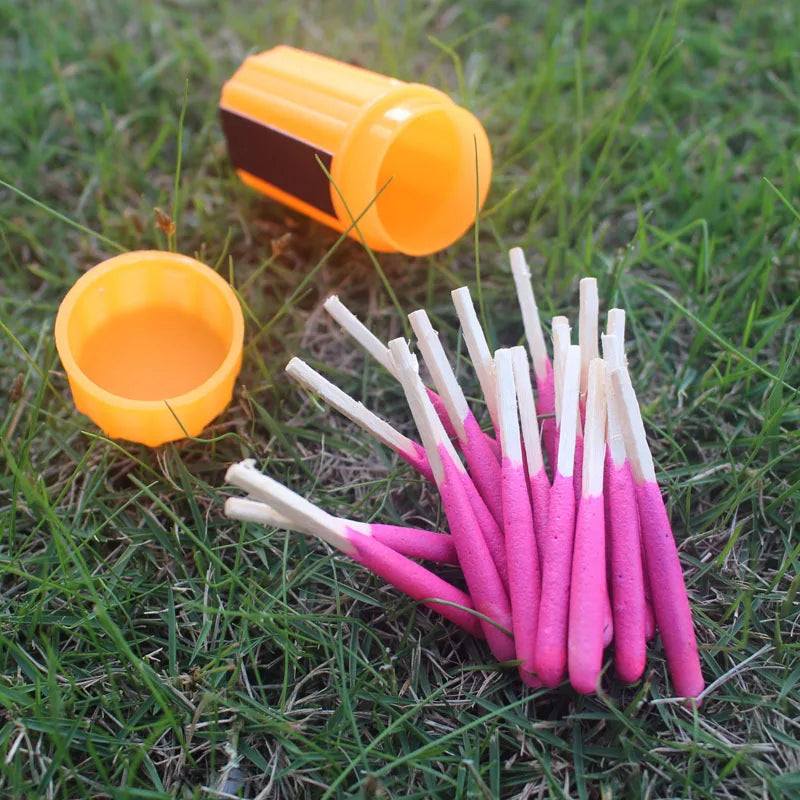 Cool Outdoor Camping BBQ Ignition Tool Windproof Waterproof Matches Emergency Survival Combustion Ignition Equipment 20pcs(box)