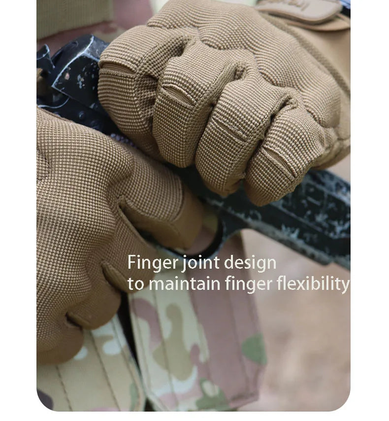 Men Tactical Gloves Touch Screen Cycling Sports Outdoor Motorcycle Riding Bike Running Outdoor Anti Slip Shock Absorption Gloves