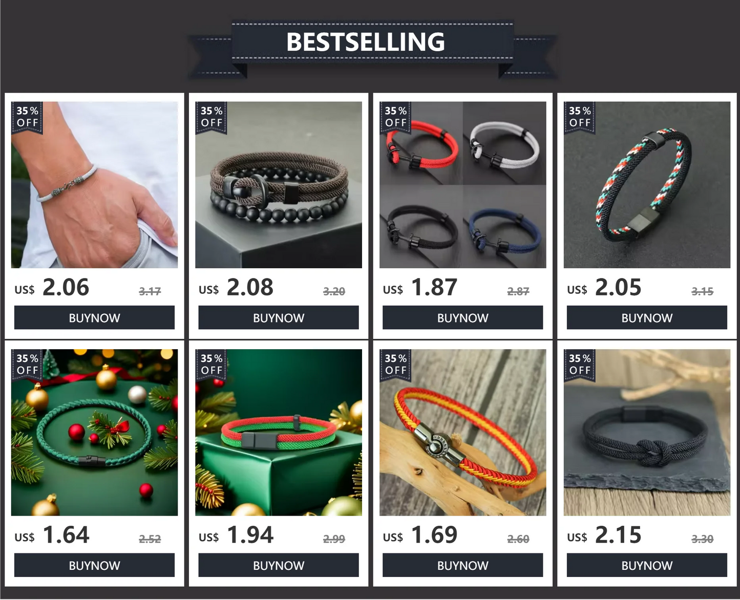 Novel Grade A Rope Bracelet Men Double Layer Outdoor Camping Braclet Homme Accessories Survival Paracord Braslet Gift For Him