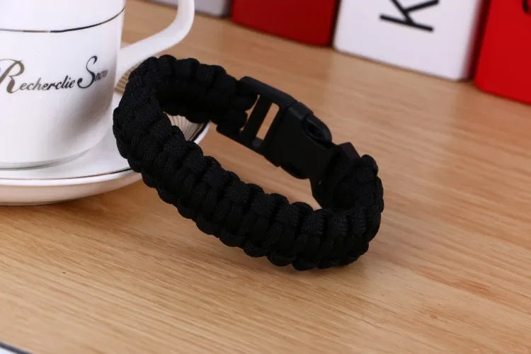 Men's New Outdoor Survival Paracord Bracelet For Men Camping Hiking Buckle Wristband Women Rope Bracelete Male Jewelry Gift