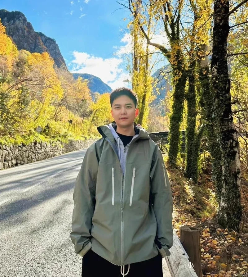 ARC SV Embroidery Bird Logo Three Layer Mens Womens Camping Coat Outdoor Waterproof Windbreaker Hiking Ski Jackets Unisex