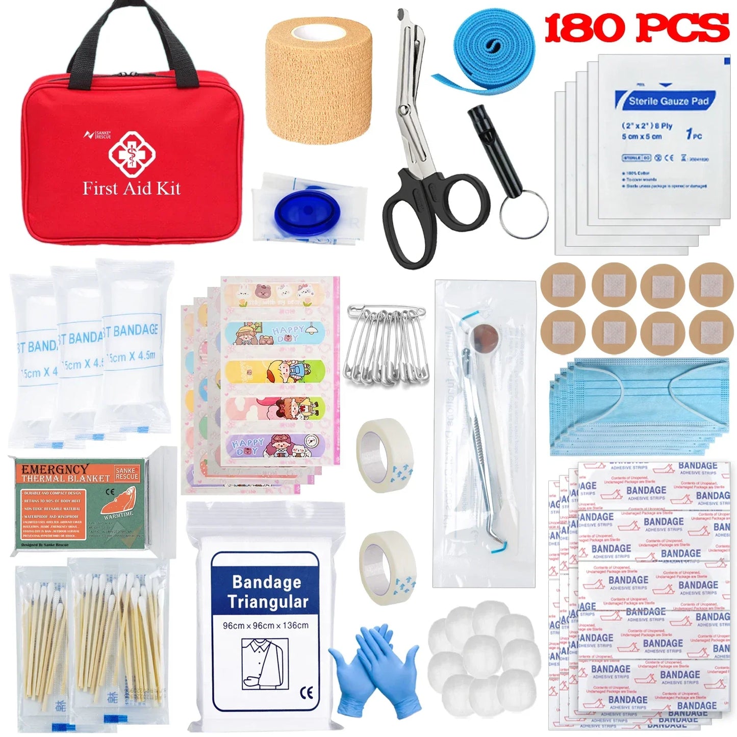 First Aid Kit 26-330 Piece All-Purpose Tactical  Emergency Kit In The Car Acessories Survival Kits Camping Medical Bag