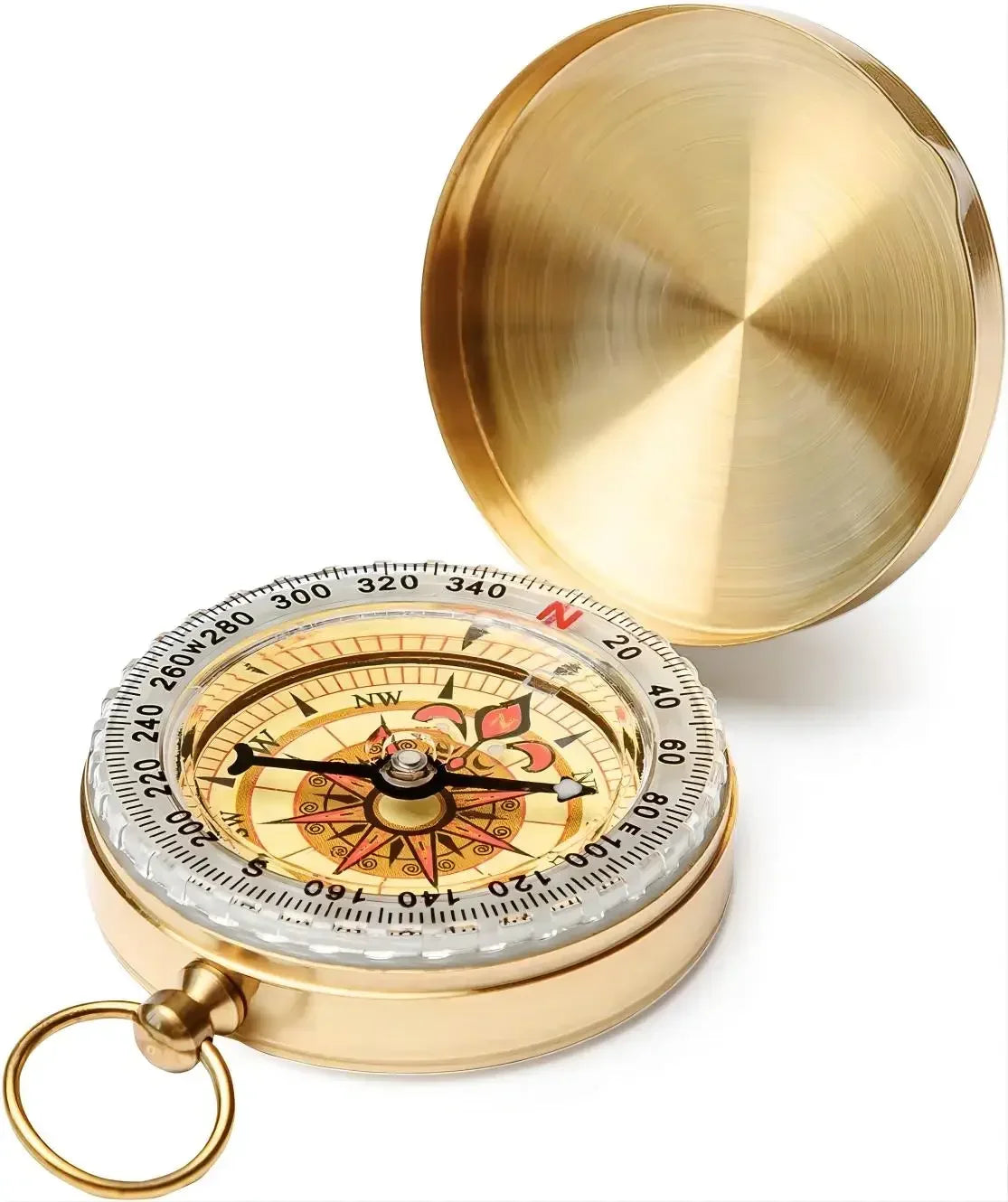 MuqiNush Classic Pocket Compass Clamshell Glow in The Dark Military Waterproof Luminous Hiking Camping Climbing Survival Gear
