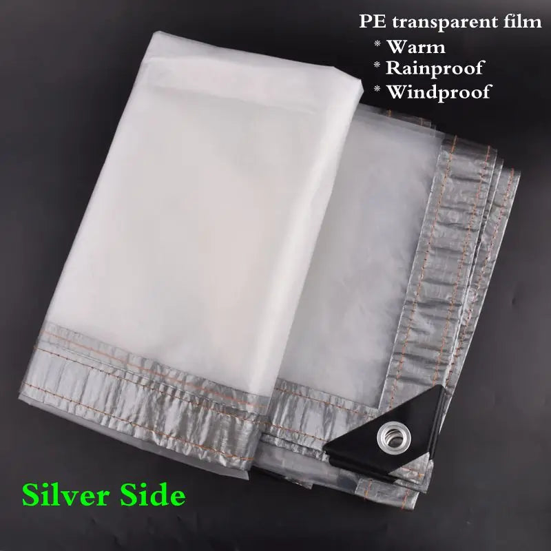 0.1mm PE Plastic Tarpaulin Outdoor Winter Snow Tarp Garden Patio Plants Cover House Tarp Pergolas Canopy ,Pets House Raincover