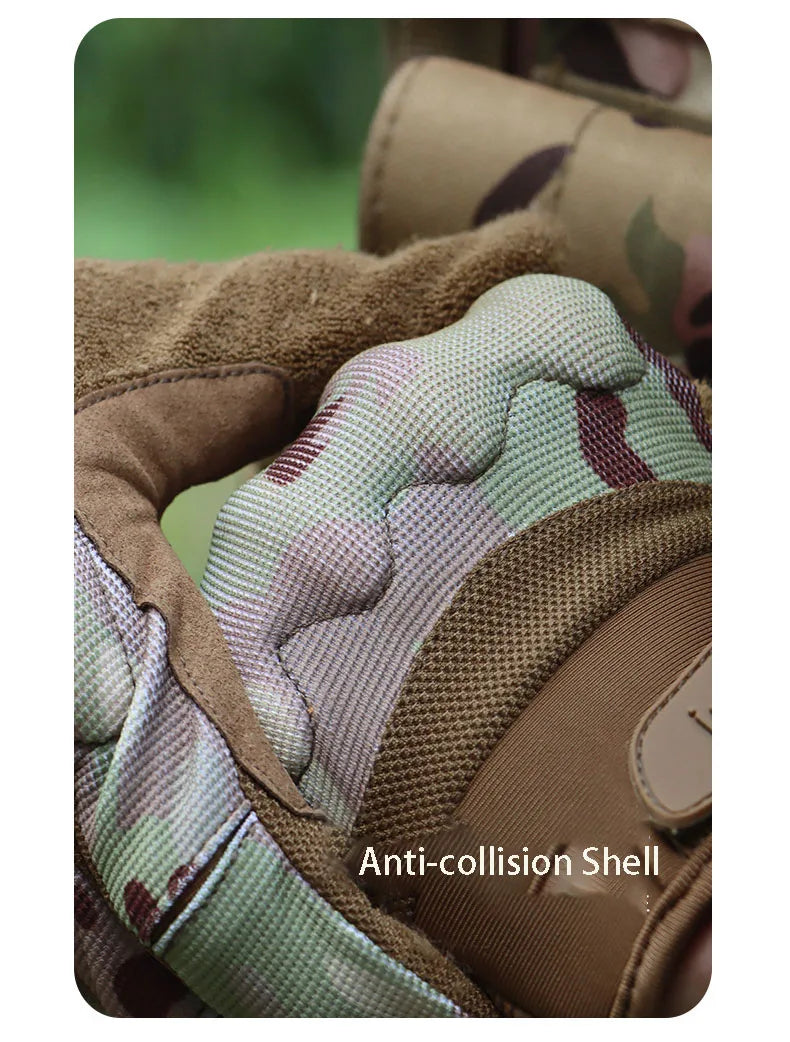 Men Tactical Gloves Touch Screen Cycling Sports Outdoor Motorcycle Riding Bike Running Outdoor Anti Slip Shock Absorption Gloves