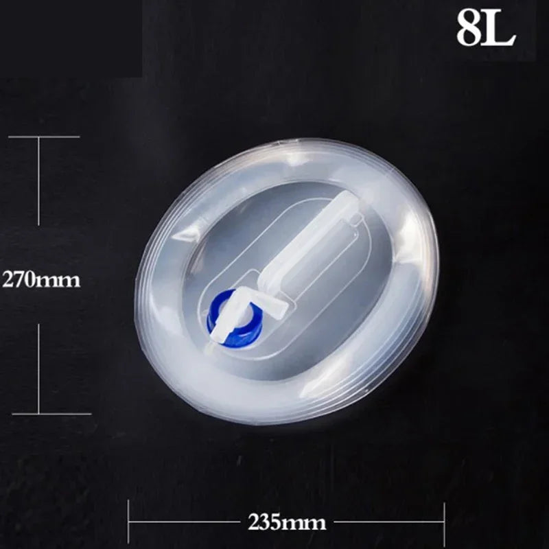 5L-15L Outdoor Collapsible Water Bag Camping Foldable Water Containers Drinking Multifunction Telescopic Storage Water Bottle