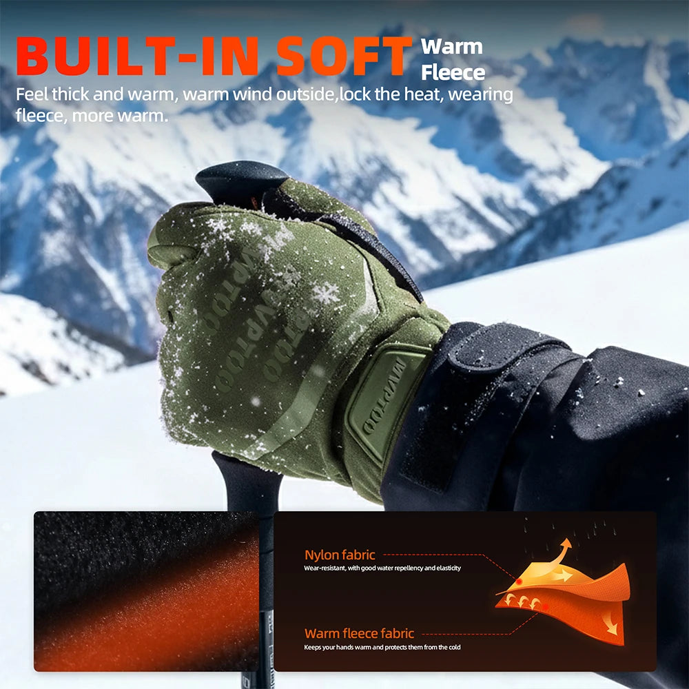 Winter Fleece Hunting Gloves Thermal TouchScreen Windproof Water-repellent Non-slip Accessories Sport Outdoor Hiking Camping Ski