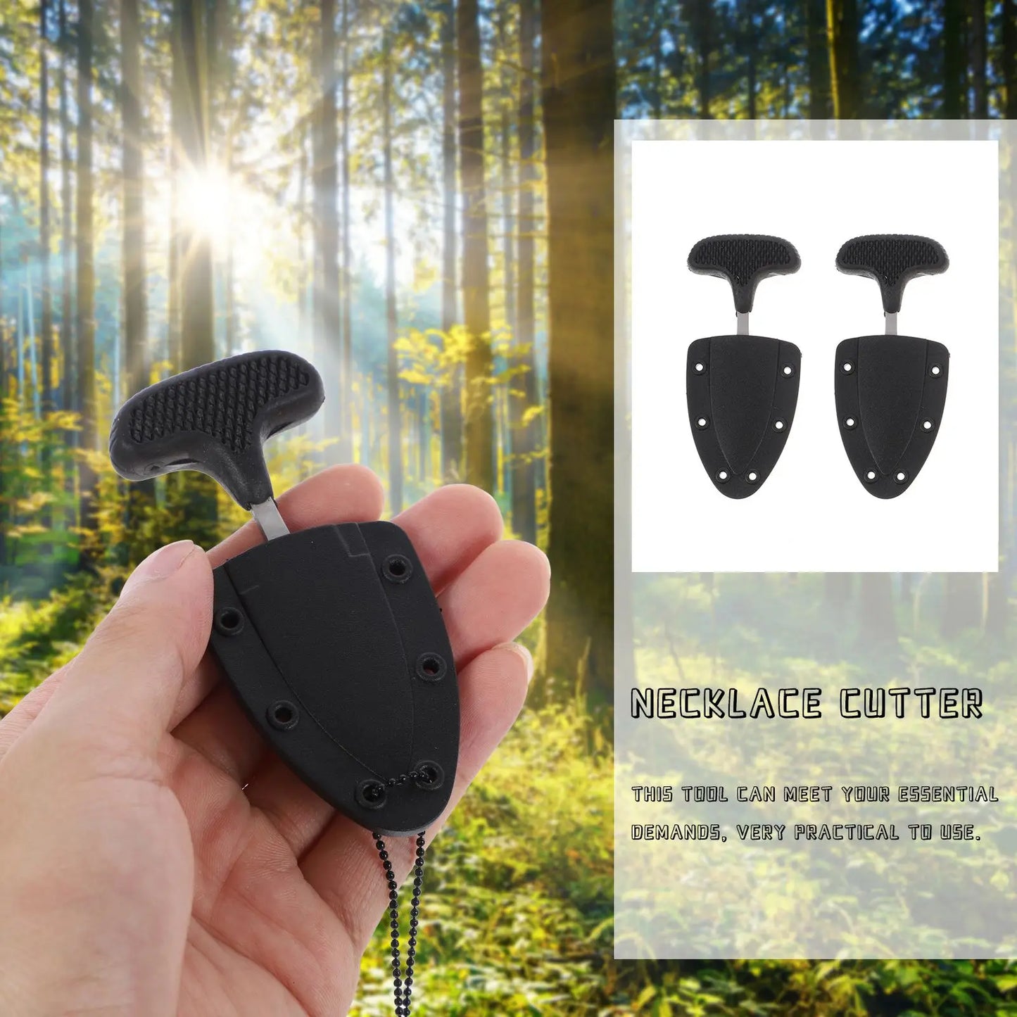 1/2Pcs Multifunctional Necklace Cutters Outdoor Camping Cutters Portable Cutters Hanging Necklace Knife Portable Camping Knife
