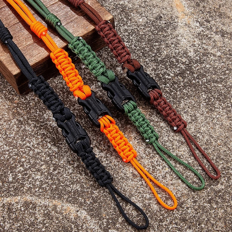 Camping Outdoor Rock Climbing Plastic Clip Detachable Hanging Neck Rope for Mobile Phone Lanyard Camera USB Holder ID Pass Card