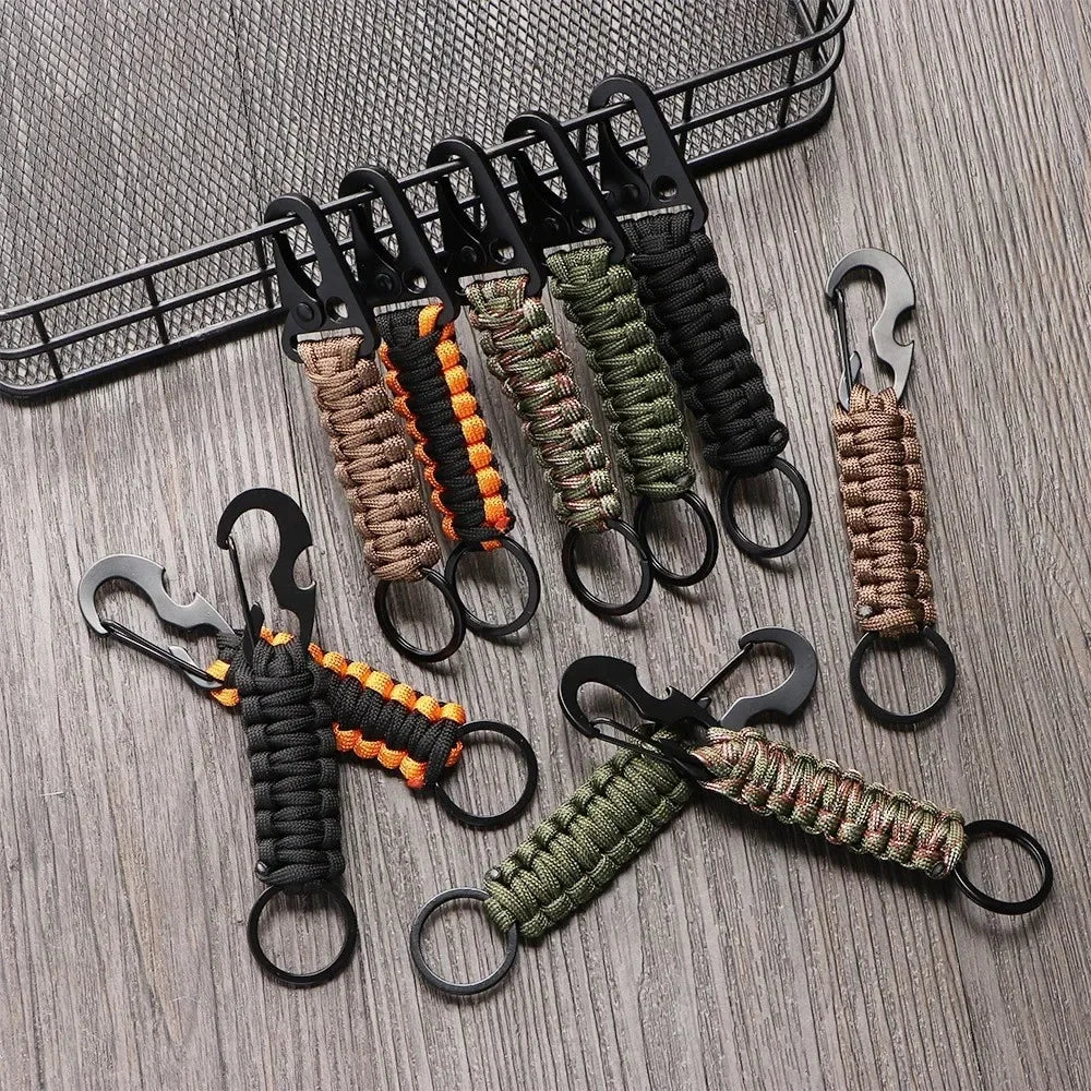 1/20PCS Outdoor Multi-Functional Bracelet Backpack Keychain Handwoven Sports Paracord Wrist Strap Hiking Camping Equipment