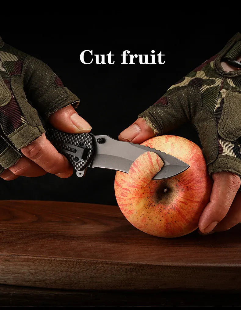 Folding knife high hardness multifunctional fruit knife outdoor portable camping tools folding knife self-defense pocket knife