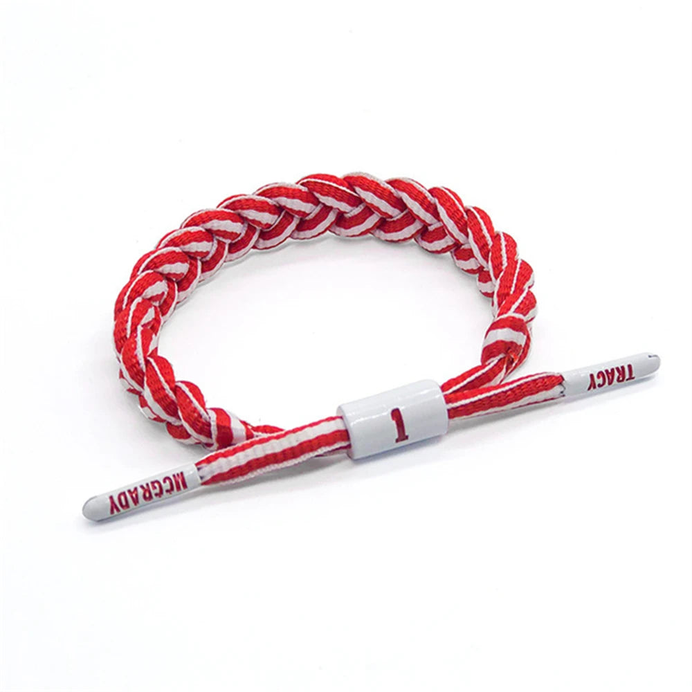 Sport Style Men Hand Woven Number Rope Bracelet Couple Adjustable Paracord Bracelet For All Ages Basketball Fan Souvenir Gift