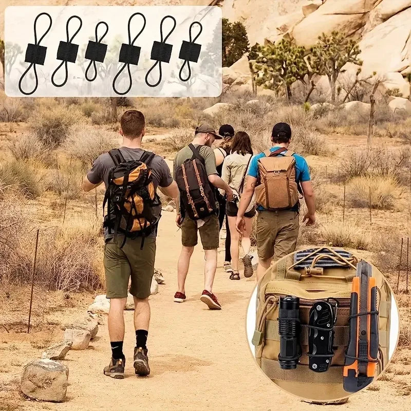 10pcs MOLLE Elastic Nylon Webbing Ribbon Buckle Outdoor Hiking Hunting Backpack Vest PTT Antenna Stick Pipe Binding Retainer