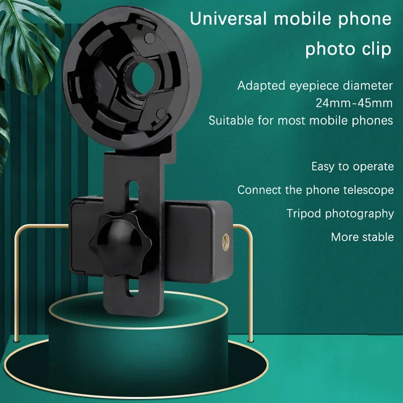 Telescope Phone Photo Adapter Universal Quick Aligned Cell Phone Digiscoping Adaptor Mount Compatible with Binoculars Monocular
